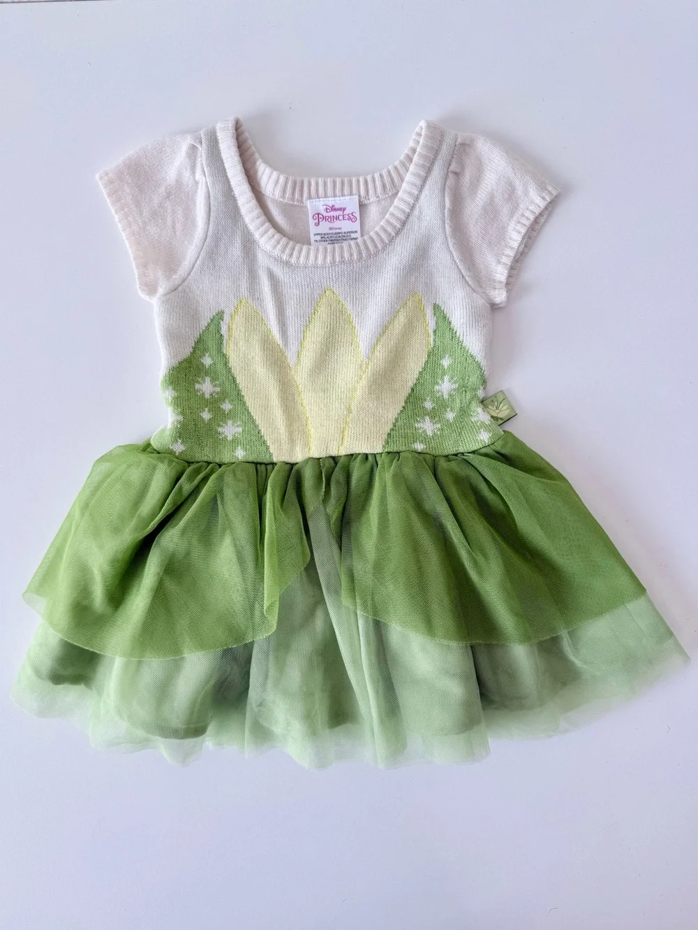 Disney Princess Tiana Knit Tulle Tutu Dress 12M Princess and the Frog Costume